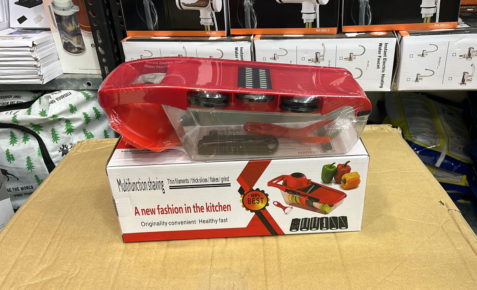 10in1_slicer_main 10 in 1 Vegetable Cutter with Steel Blade for Slicing Peeling Grating and Chopping - Image 1