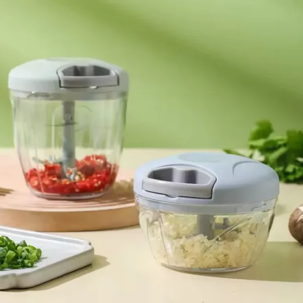 Hand Pulled Speedy Chopper – 3-Blade Manual Vegetable & Meat Grinder for Kitchen