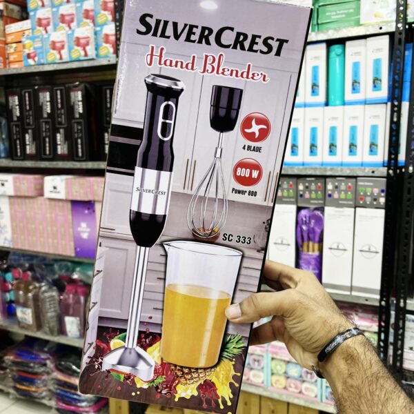 Silver Crest 4 in 1 Hand Blender Set Electric Stick Blender for Kitchen Mixing and Chopping