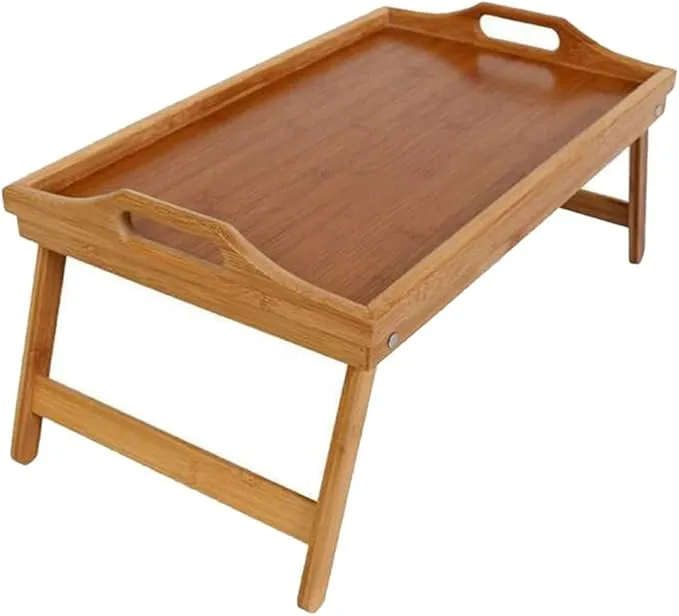 e51702d98624ad6d112aba581d601273.jpg_720x720q80.jpg_ Bamboo Bed Table Tray Breakfast Serving Table with Foldable Legs for Bed and Sofa - Image 1