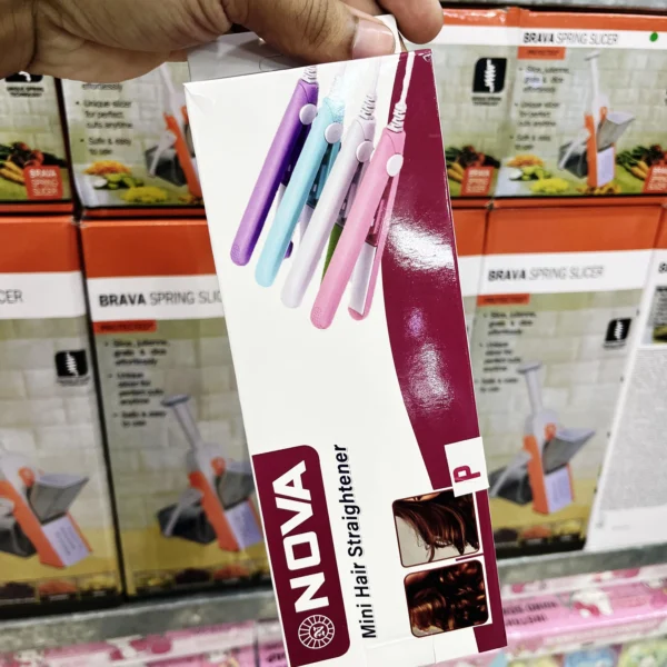 Nova Mini Hair Straightener Portable Travel Hair Straightening Iron for Women