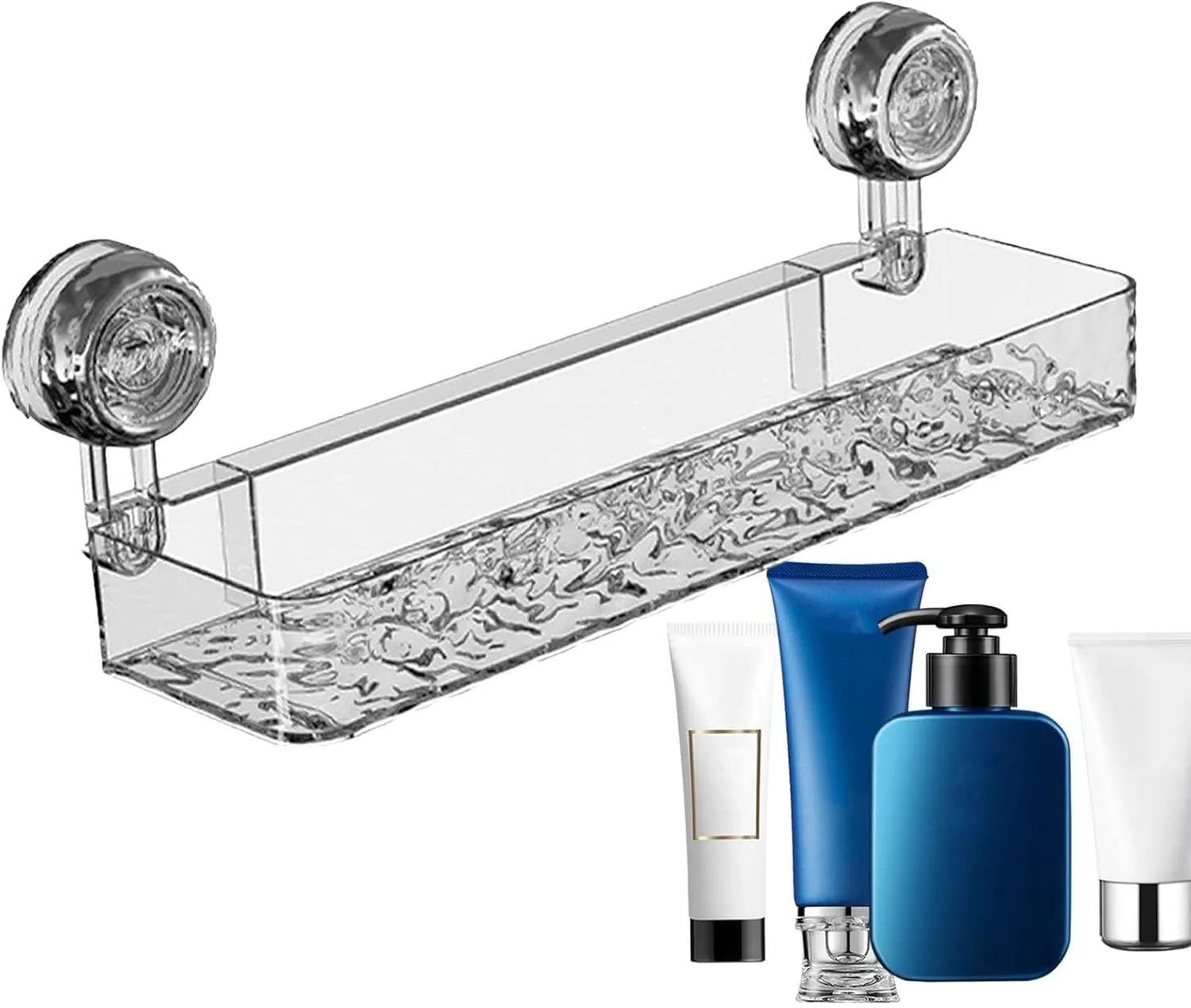 61DFoEOpkcL._AC_SL1500_ Suction Cup Storage Rack Wall Shelf Multipurpose Organizer for Kitchen Bathroom and Shower - Image 1